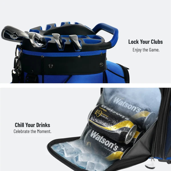 UNIHIMAL Golf Cart Bag | 14-Way Dividers & Rain Cover