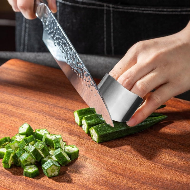 🔪 Stainless Steel Finger Guard