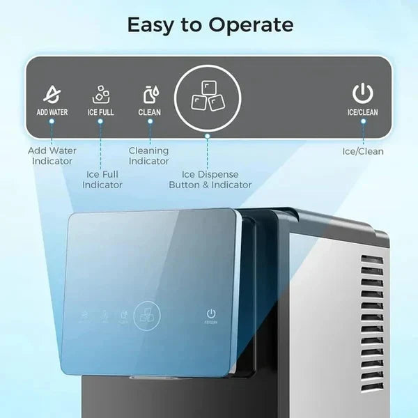 Countertop Nugget Ice Maker with Touch-Free Dispensing