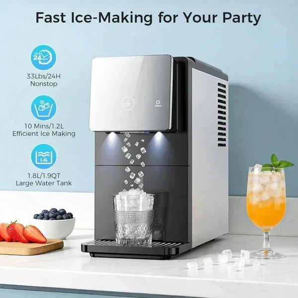 Countertop Nugget Ice Maker with Touch-Free Dispensing